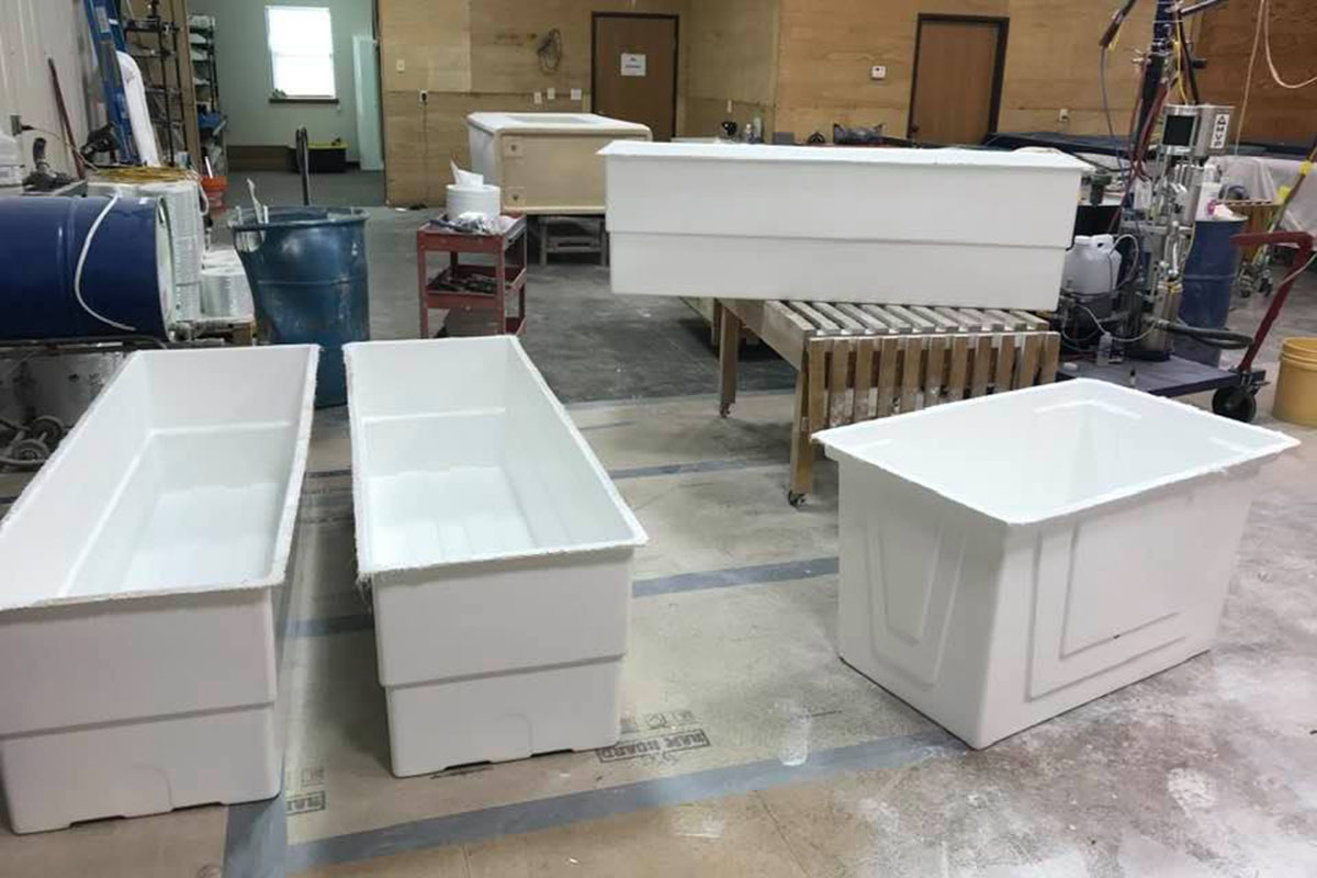 Fiberglass dock box manufacturing