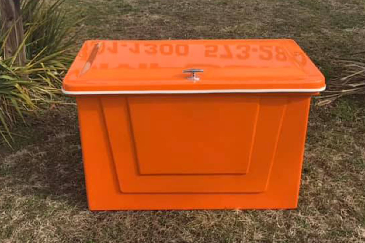 Orange Custom Dock Box